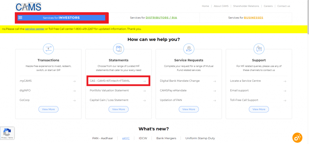 How to get a Consolidated Account Statement (CAS)