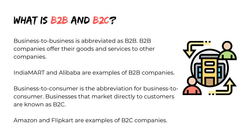 What are B2B and B2C?