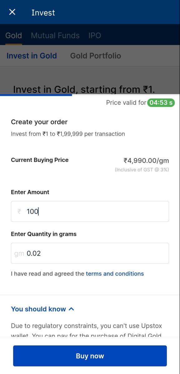 placing-order-in-upstox-to-buy-gold