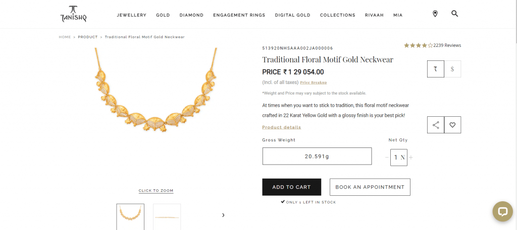 tanishq neckwear