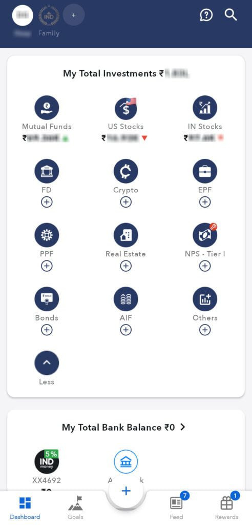 track your net worth across assets and liabilities such as bank balance, stocks, EPF, PPF, bonds, mutual funds, loans, credit cards & insurances on Indmoney