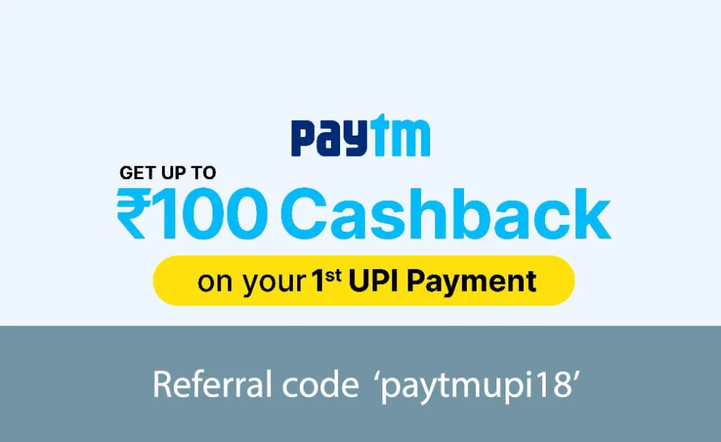 Paytm referral code for new user