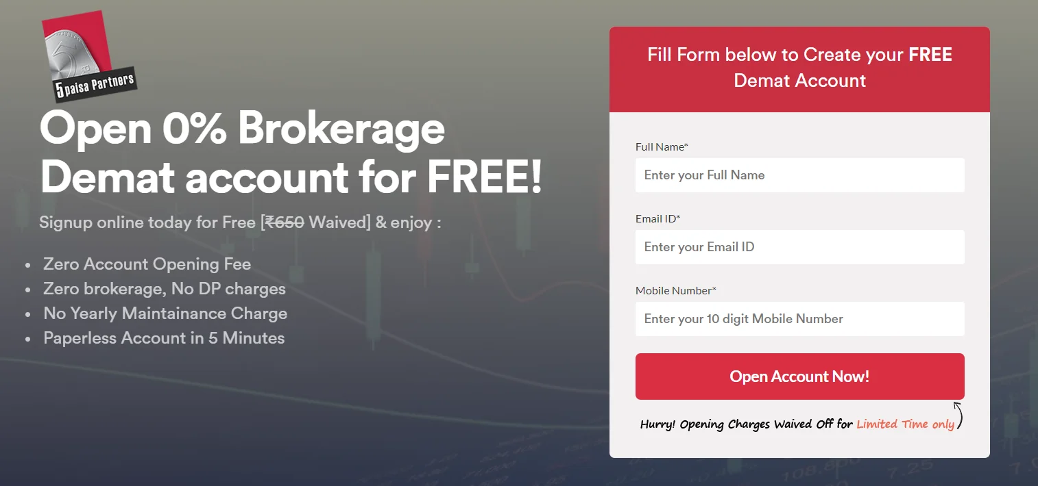 5Paisa account opening benefits