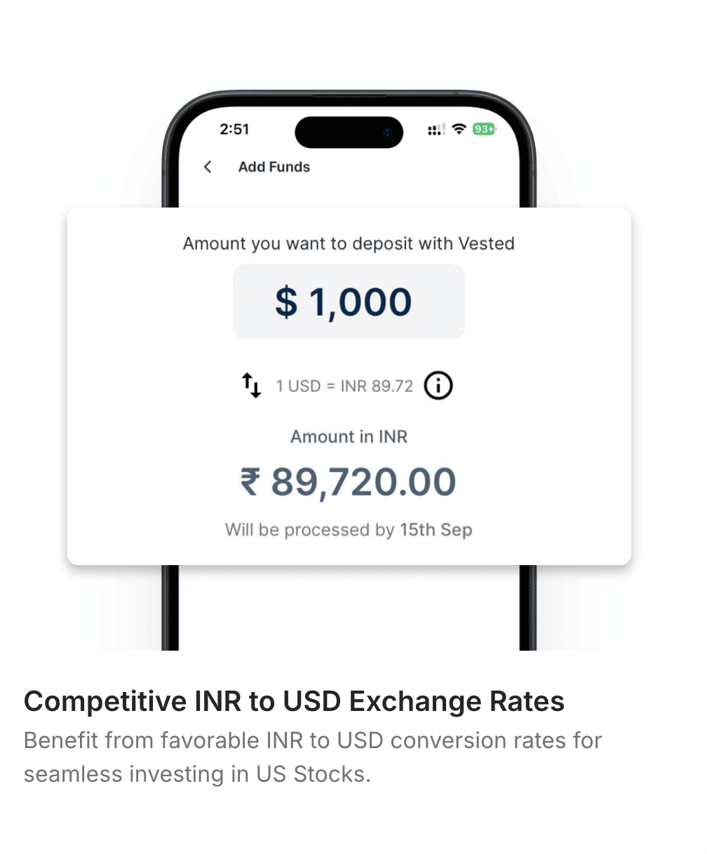 vested offers better INR-US conversion