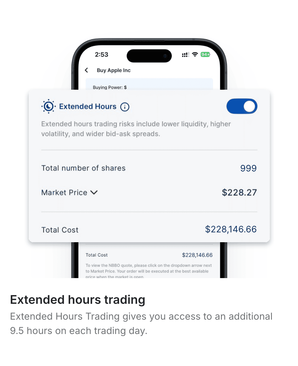 vested-extended hour trading