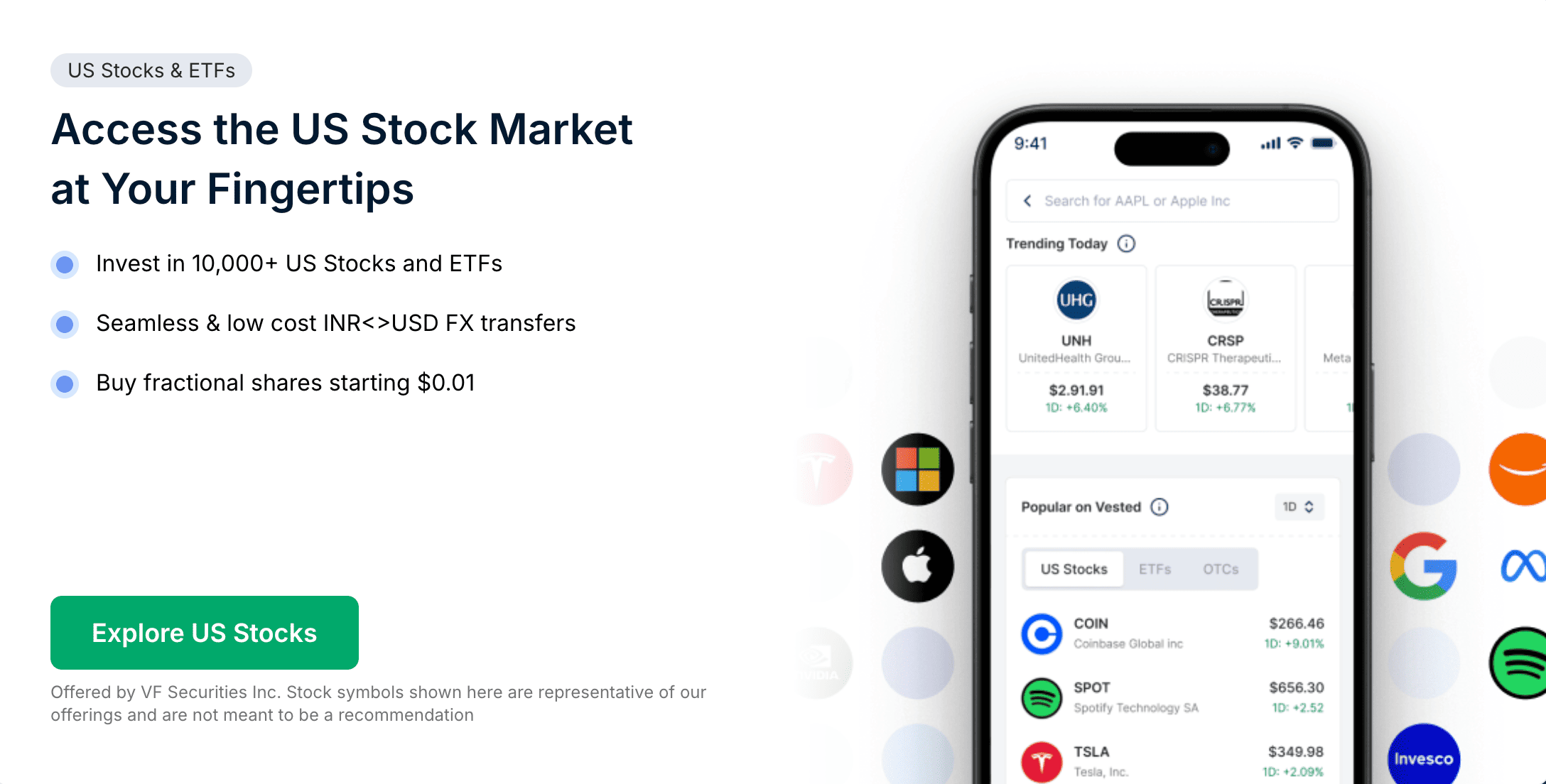 Vested US market investment