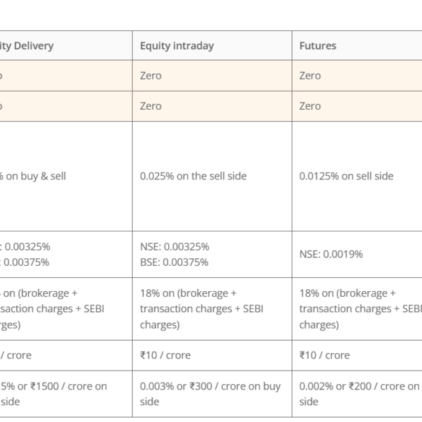 Mstock other charges