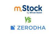 Mstock vs Zerodha: Charges & others comparision